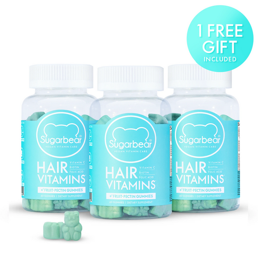 Sugarbear Hair Vitamins - 3 Month Pack + Free Gift